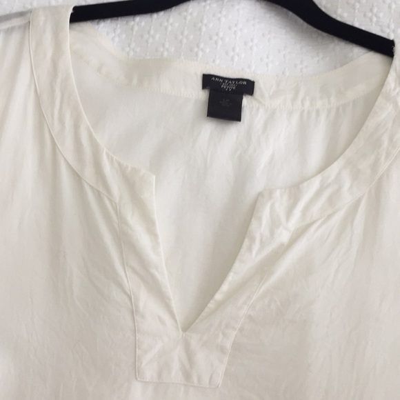 Ann Taylor Off-white Sheer Tunic - Picture 3 of 6